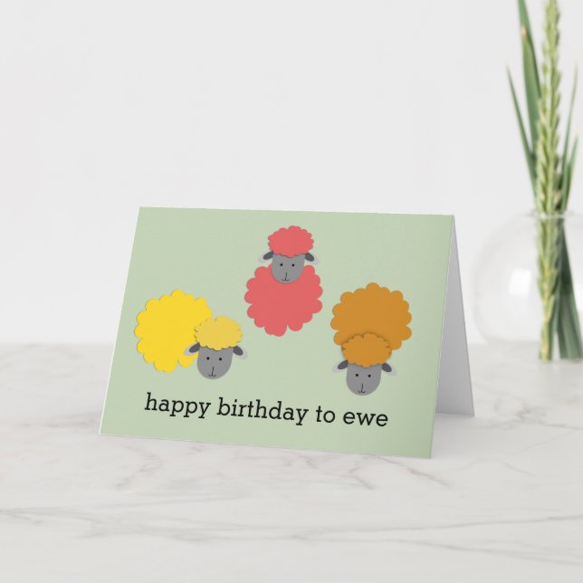 Carte Joyeux anniversaire à Ewe (Devant)