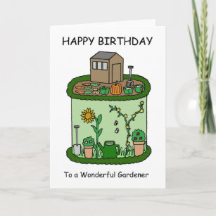 Carte Joyeux anniversaire à Gardener
