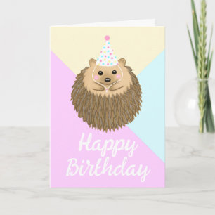 Carte Joyeux anniversaire à Hdgehog