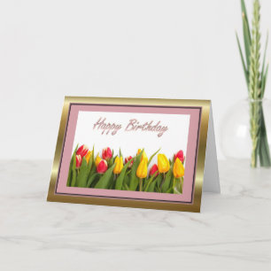 Carte Joyeux anniversaire à la belle-mère avec des fleur