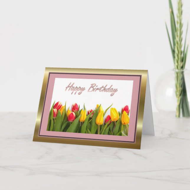 Carte Joyeux anniversaire à la belle-mère avec des fleur (Devant)
