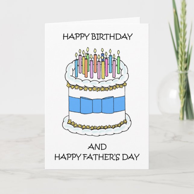 Carte Joyeux anniversaire à la fête des Pères (Devant)