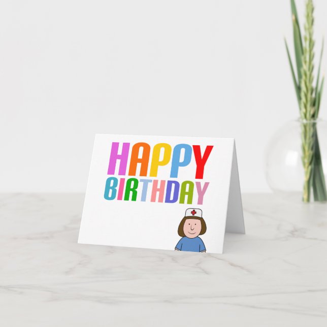 Carte Joyeux anniversaire à la meilleure infirmière (Devant)