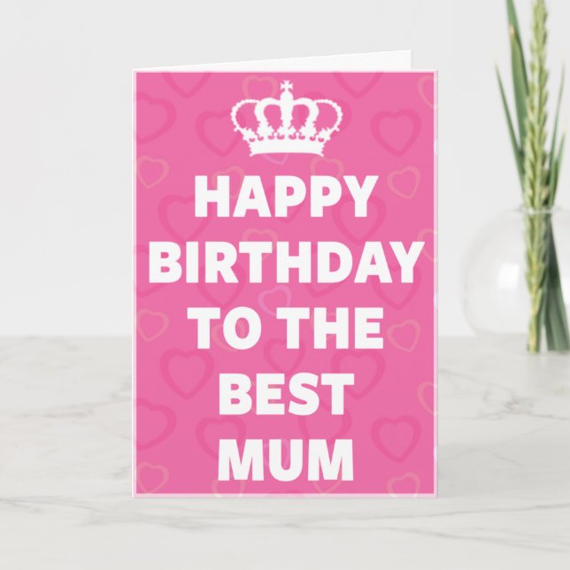 Carte Joyeux Anniversaire À La Meilleure Maman (Devant)