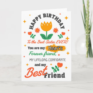 Carte Joyeux Anniversaire à la meilleure Sœur qui soit c