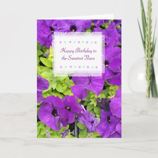 Carte Joyeux anniversaire à la nièce la plus douce (Devant)