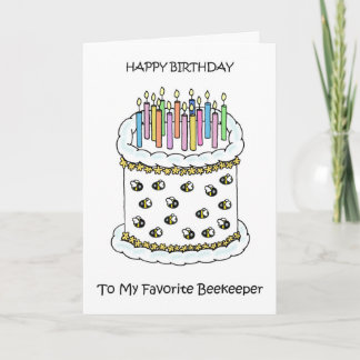 Carte Joyeux anniversaire à l'apiculteur