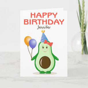 Carte Joyeux anniversaire à l'Avocado