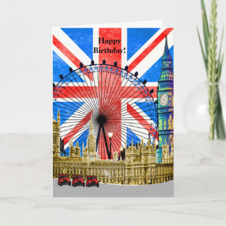 Carte Joyeux anniversaire à Londres en Angleterre