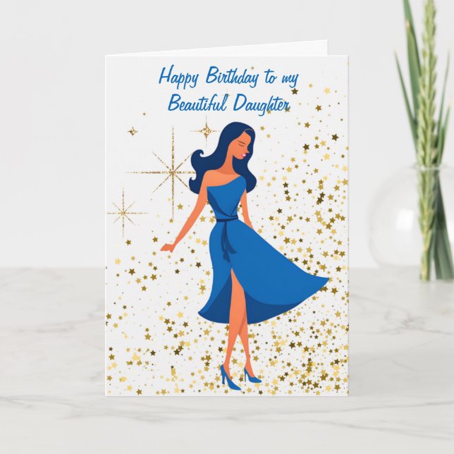 Carte "Joyeux Anniversaire à Ma Belle Fille" (Devant)