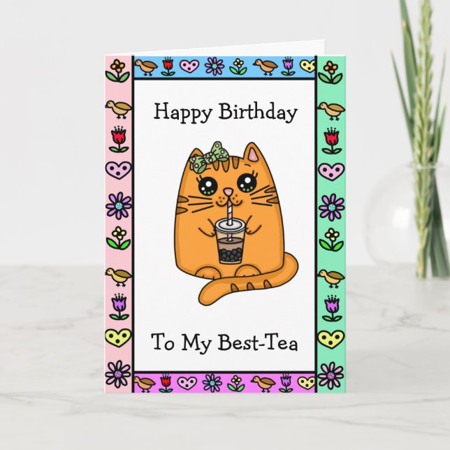 Carte Joyeux anniversaire à ma bestie (Devant)