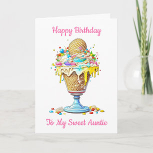 Carte Joyeux Anniversaire à Ma Douce Tante