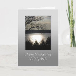 Carte Joyeux Anniversaire À Ma Femme - Sunset Lake