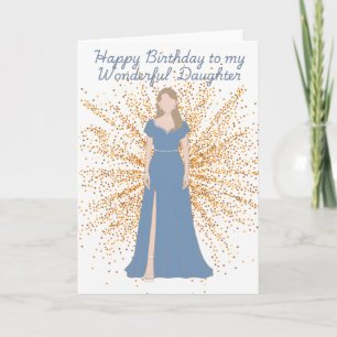 Carte "Joyeux Anniversaire à ma Merveilleuse Fille"