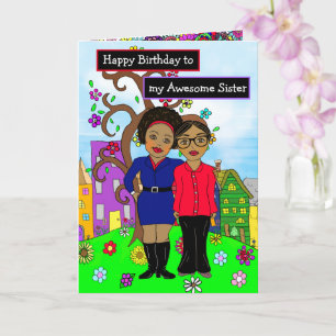 Carte Joyeux anniversaire à ma merveilleuse soeur