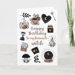 Carte Joyeux anniversaire à ma sorcière préférée
