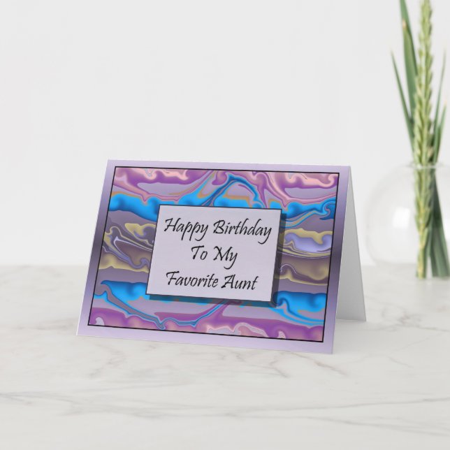 Carte Joyeux Anniversaire À Ma Tante Préférée (Devant)
