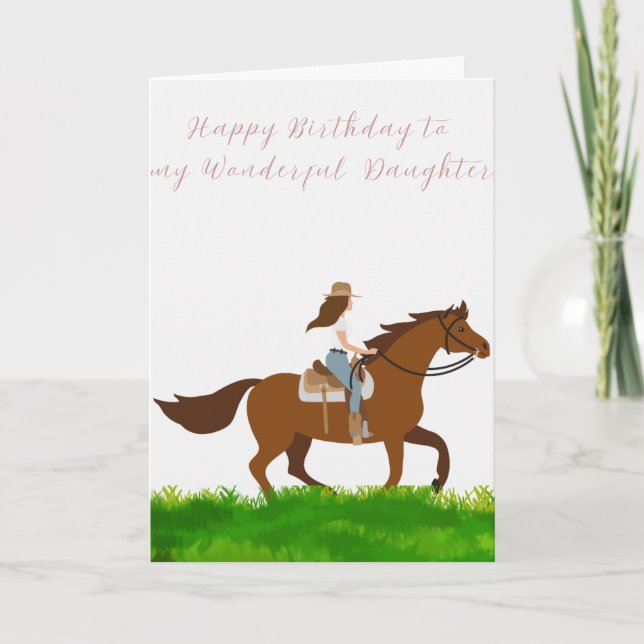 Carte Joyeux anniversaire à merveilleuse fille (Devant)