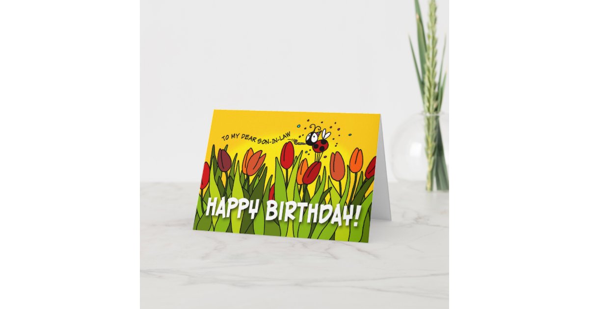 Carte Joyeux Anniversaire A Mon Cher Beau Fils Zazzle Fr