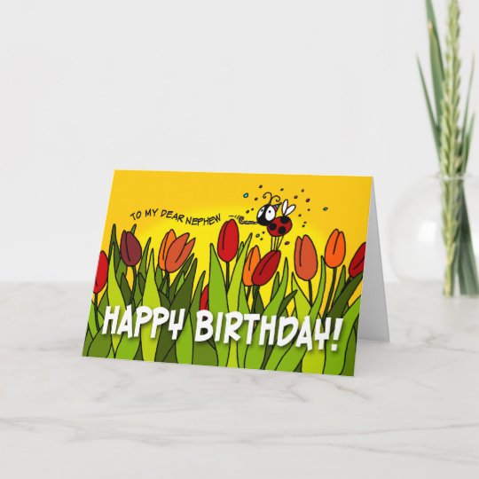 Carte Joyeux Anniversaire A Mon Cher Nephew Zazzle Fr