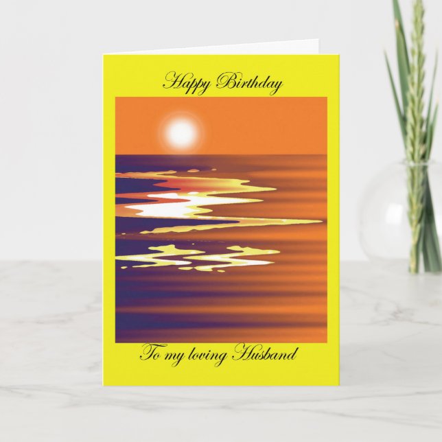 Carte Joyeux anniversaire à mon mari aimant (Devant)
