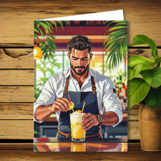 Carte Joyeux Anniversaire à notre Barman Favori !