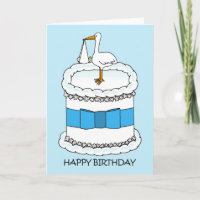 Joyeux anniversaire à nouveau parent cigogne et gâ
