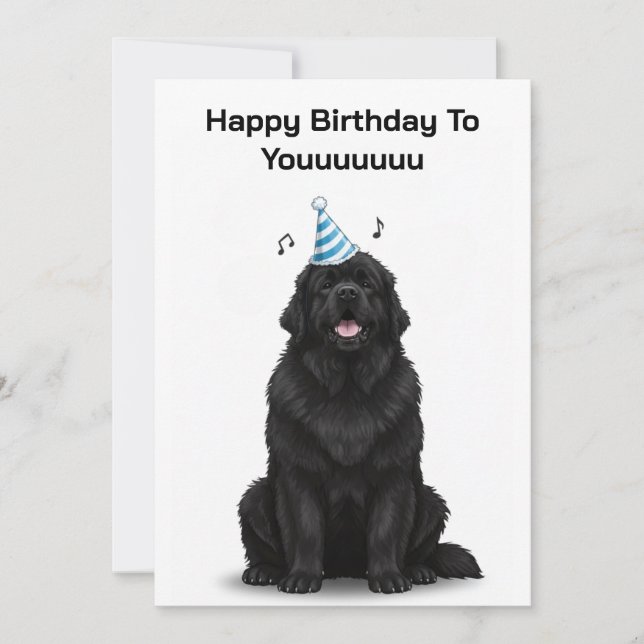 Carte Joyeux Anniversaire À Toiiii Newfoundland (Devant)