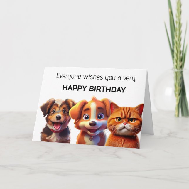 Carte Joyeux Anniversaire à tous (Devant)