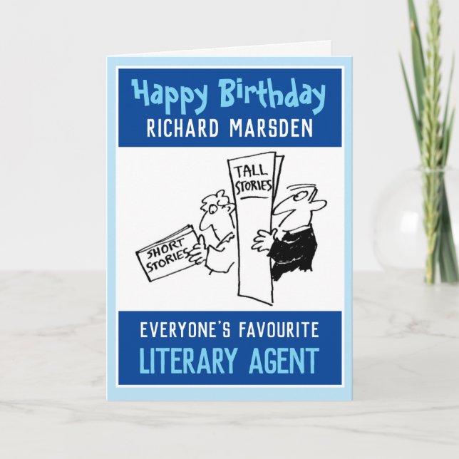 Carte Joyeux Anniversaire à un Agent Littéraire (Devant)