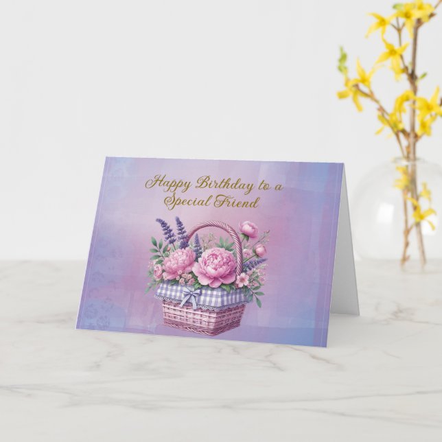 Carte Joyeux Anniversaire à un Ami Spécial (Fleur jaune)