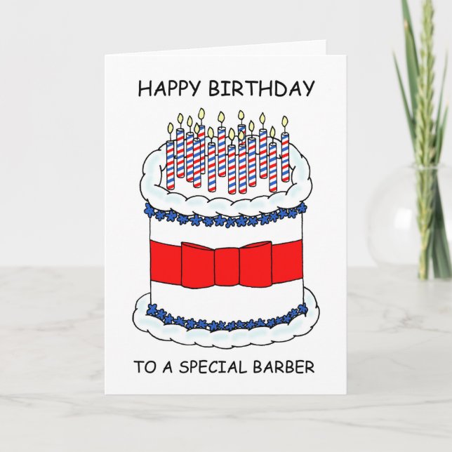 Carte Joyeux anniversaire à un barbier spécial (Devant)