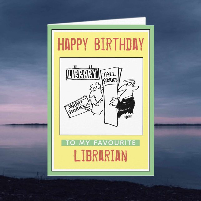 Carte Joyeux anniversaire à un bibliothécaire (Créateur téléchargé)