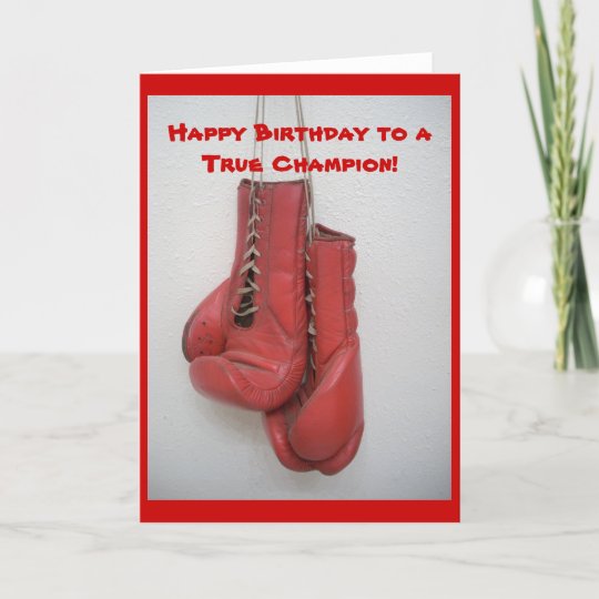 Carte Joyeux Anniversaire A Un Champion Vrai Zazzle Fr