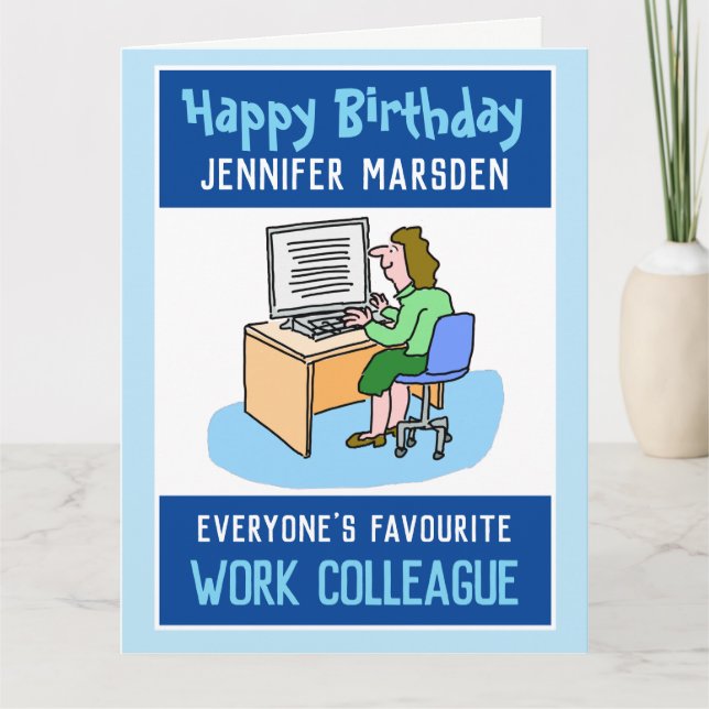 Carte Joyeux anniversaire à un collègue de travail (Devant)
