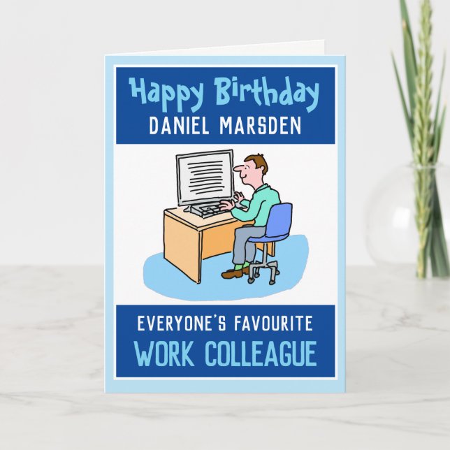 Carte Joyeux anniversaire à un collègue de travail (Devant)