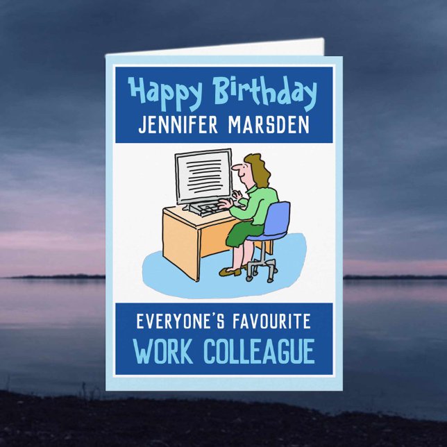 Carte Joyeux anniversaire à un collègue de travail (Créateur téléchargé)