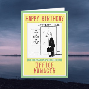 Carte Joyeux anniversaire à un directeur de bureau.