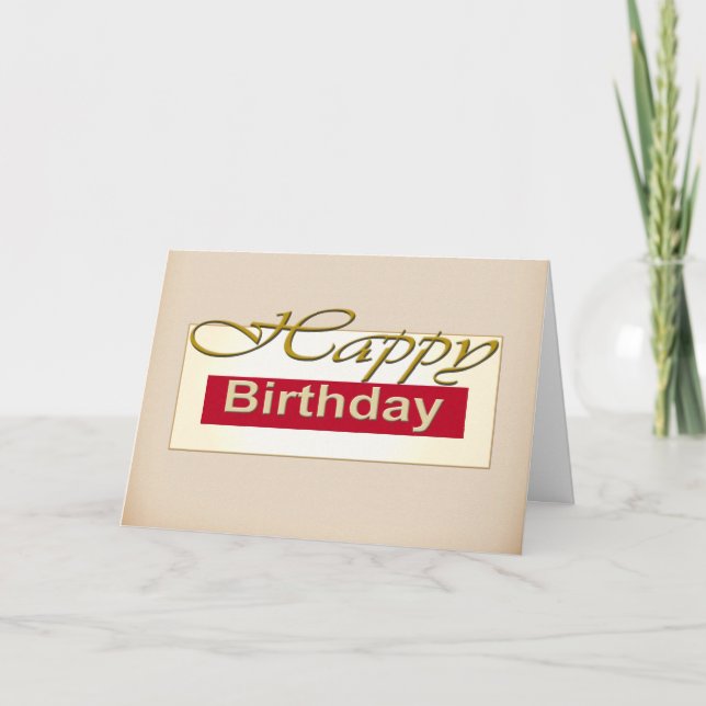 Carte Joyeux Anniversaire À Un Grand Employé (Devant)