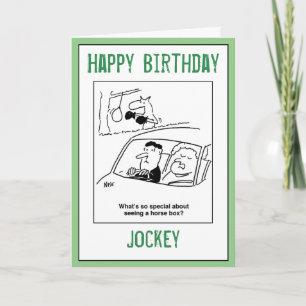 Carte Joyeux anniversaire à un Jockey