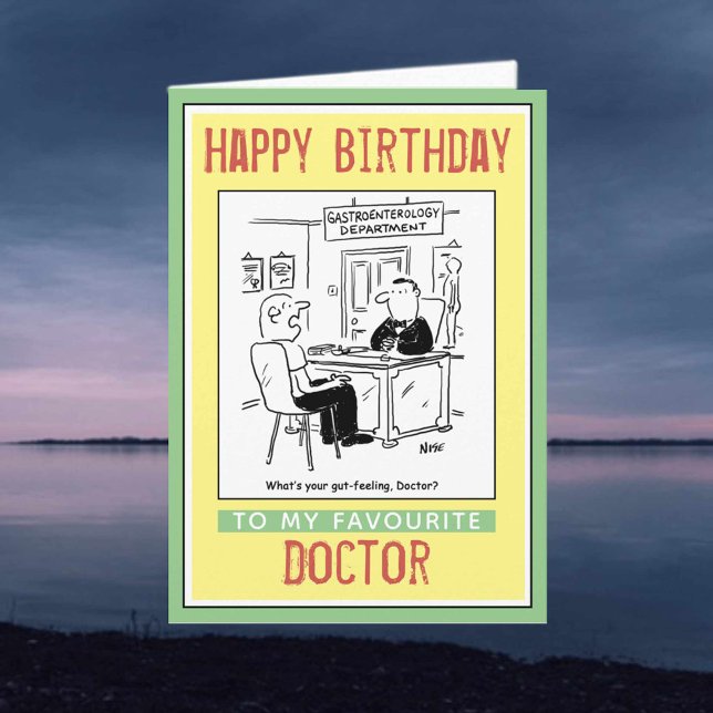 Carte Joyeux anniversaire à un médecin (Créateur téléchargé)