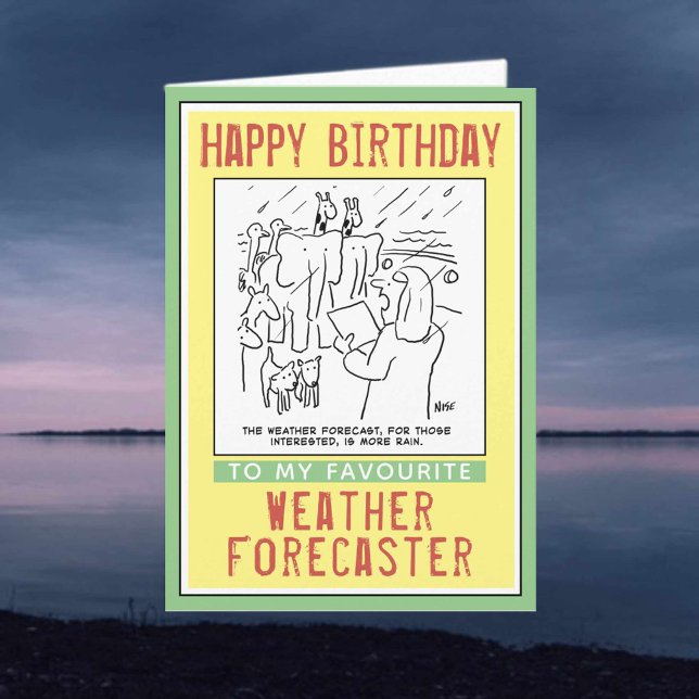 Carte Joyeux anniversaire à un météo-météo. (Créateur téléchargé)