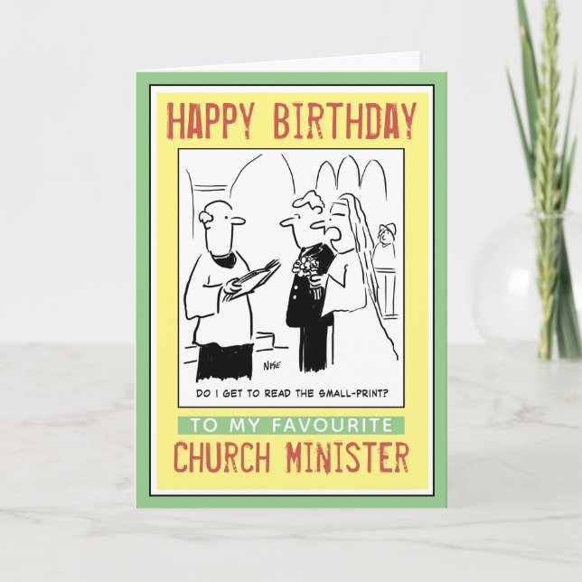 Carte Joyeux anniversaire à un ministre ou à un prêtre d (Devant)