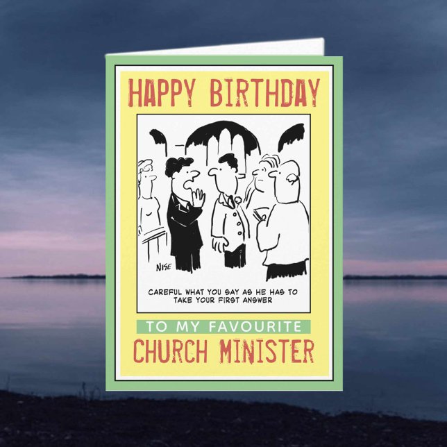 Carte Joyeux anniversaire à un ministre ou prêtre de l'É (Créateur téléchargé)
