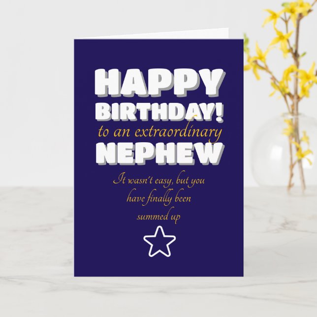 Carte Joyeux anniversaire à un neveu préféré (Fleur jaune)