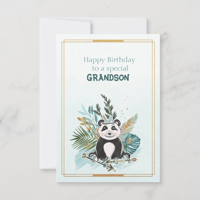 Carte Joyeux Anniversaire à un Petit-Fils Spécial  (Devant)