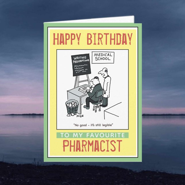 Carte Joyeux anniversaire à un pharmacien (Créateur téléchargé)