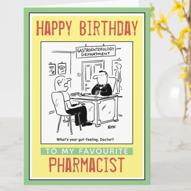 Carte Joyeux anniversaire à un pharmacien (Créateur téléchargé)