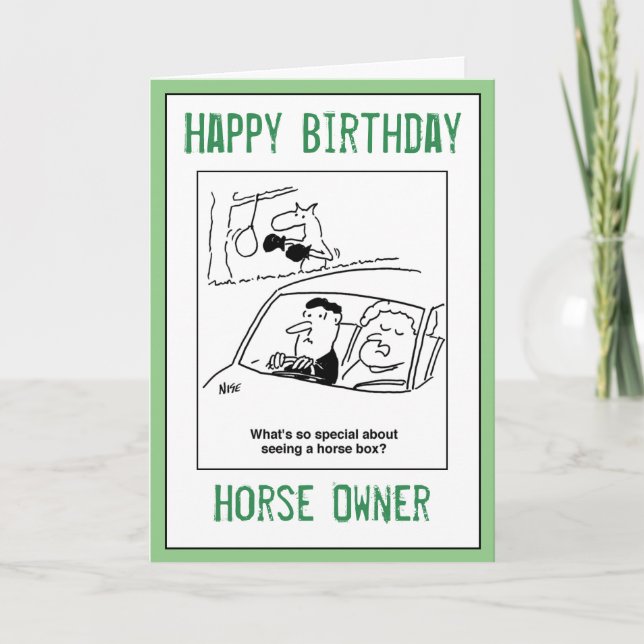 Carte Joyeux anniversaire à un propriétaire de cheval (Devant)