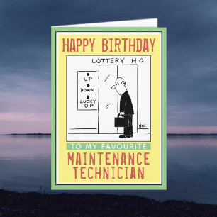 Carte Joyeux anniversaire à un technicien de maintenance